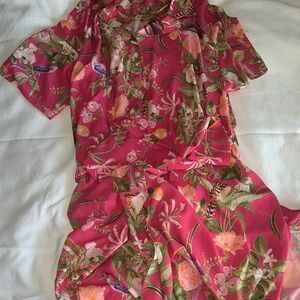 Cara Cara Floral Pink Short Sleeve Dress